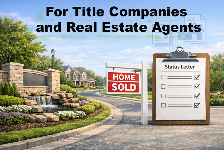 HOA status letter request information